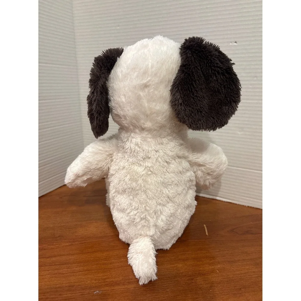 Plush Puppy Dog Stuffed Animal Cream Brown Eye Patch Floppy Ears 15 Inch